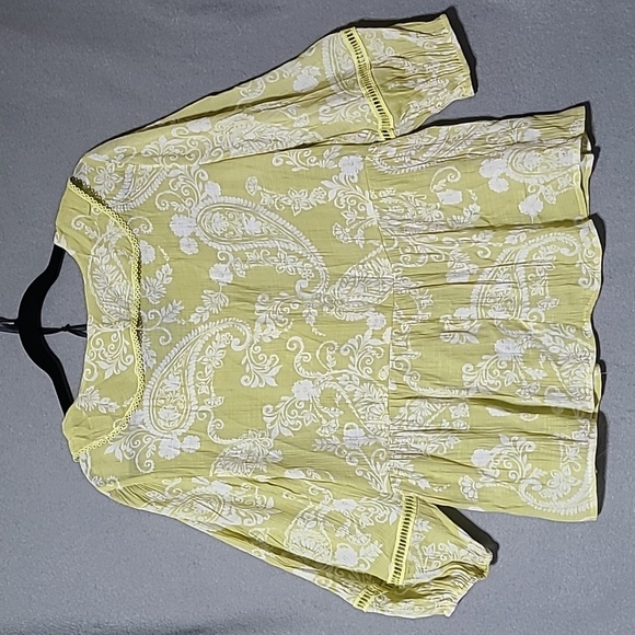 CATO Women's Green Ruffle 3/4 Sleeve Blouse - Size Large - Picture 8 of 11